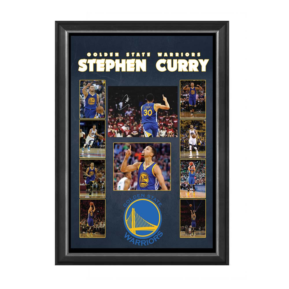 Basketball – Stephen Curry Signed & Framed Golden State Warrior...
