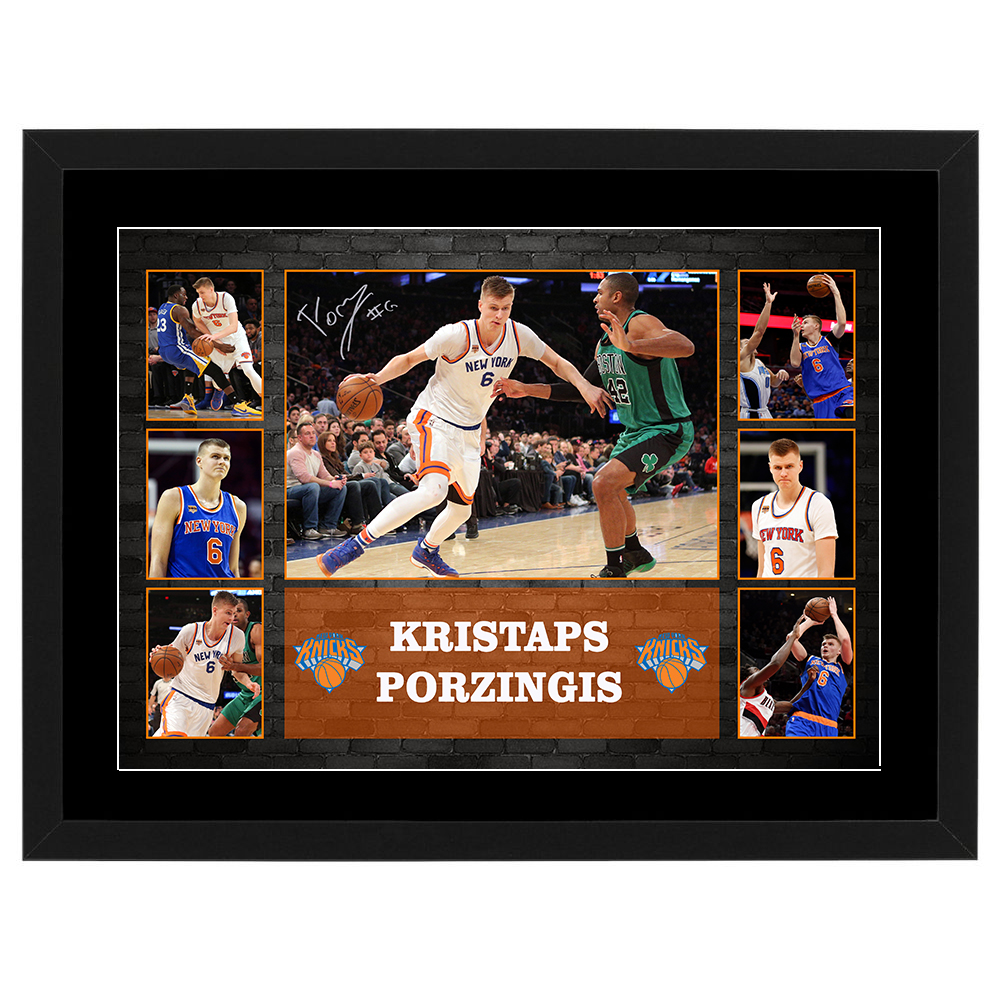 Basketball – Kristaps Porziņģis New York Knicks 2015-19 Framed...