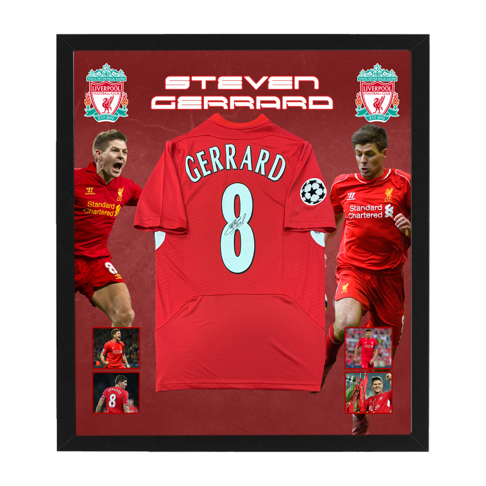 Soccer – Steven Gerrard Signed & Framed Liverpool Jersey
