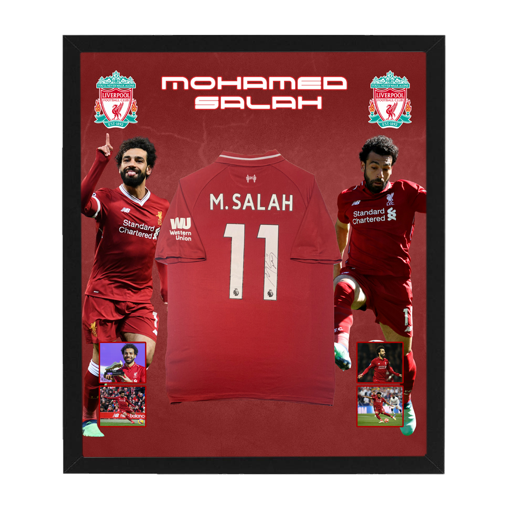 Soccer – Mohamed Salah Signed & Framed Liverpool Jersey