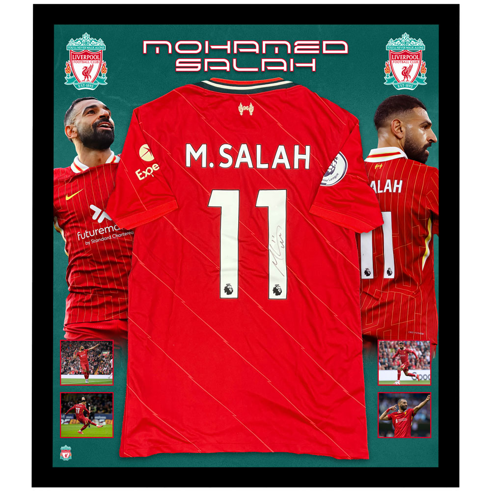 Soccer – Mohamed Salah Signed & Framed Liverpool Jersey