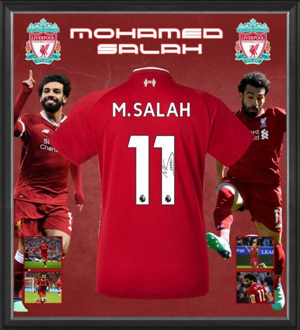 Soccer – Mohamed Salah Signed & Framed Liverpool Jersey | Taylormade ...