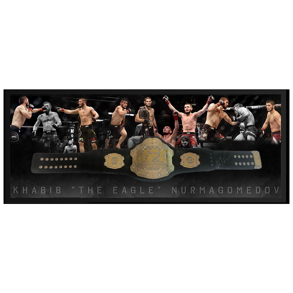 UFC – Khabib Nurmagomedov Signed & Framed Belt