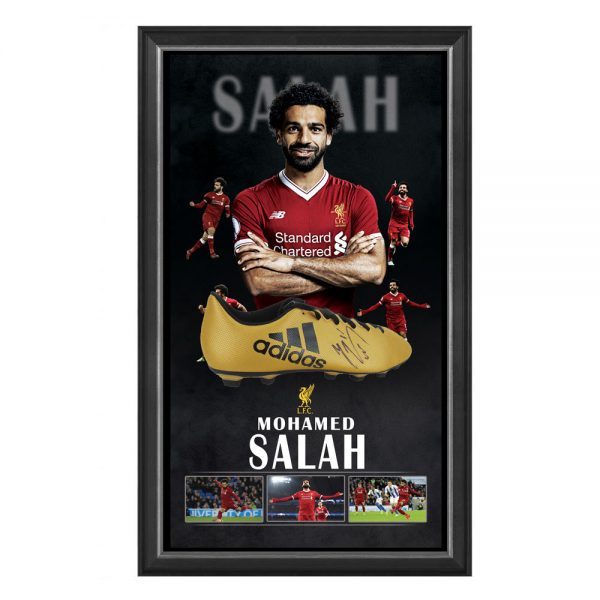 Soccer Mohamed Salah Liverpool Signed & Framed Boot Taylormade