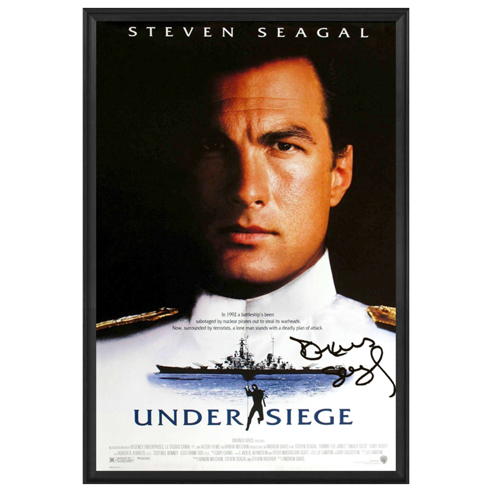 Steven Seagal Signed and Framed Under Siege Movie Poster