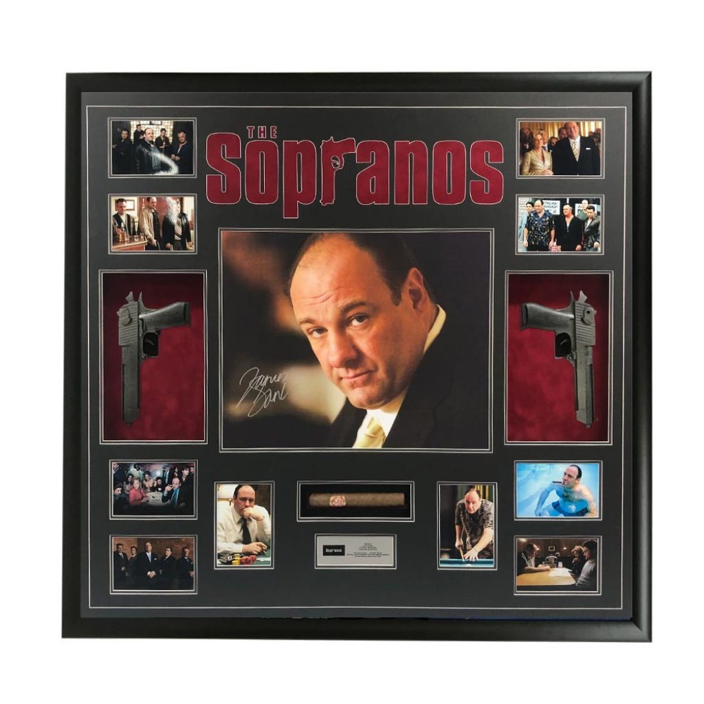 The Sopranos - Signed and Framed Photograph with Replica Guns and Cigar ...