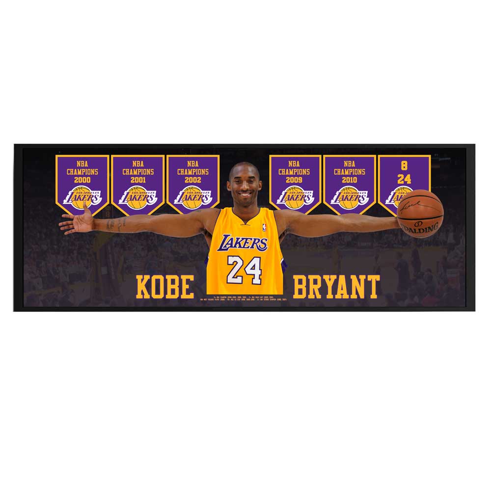 Basketball – Kobe Bryant Large Wings Print with Hand Signed Spal...