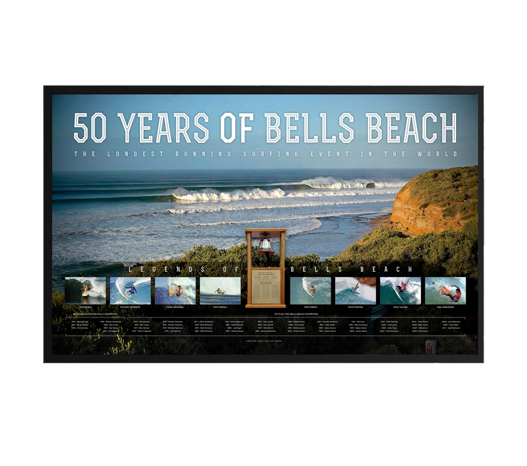 Surfing – 50 Years of Bells Beach Framed Print