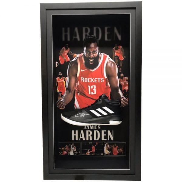 James Harden Signed & Framed Shoe | Taylormade Memorabilia | Sports Memorabilia Australia