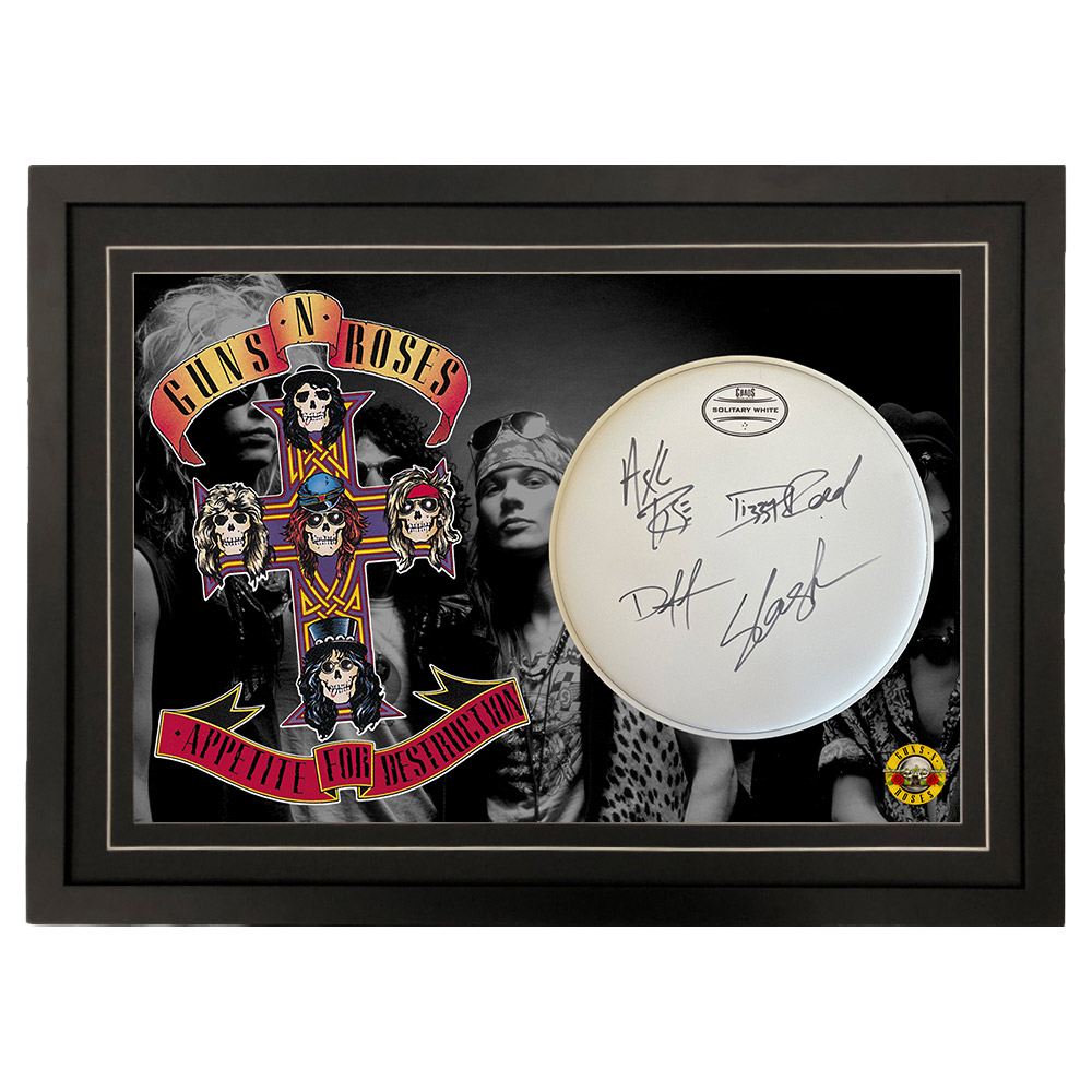 Guns N Roses – Signed & Framed Drumskin #26738