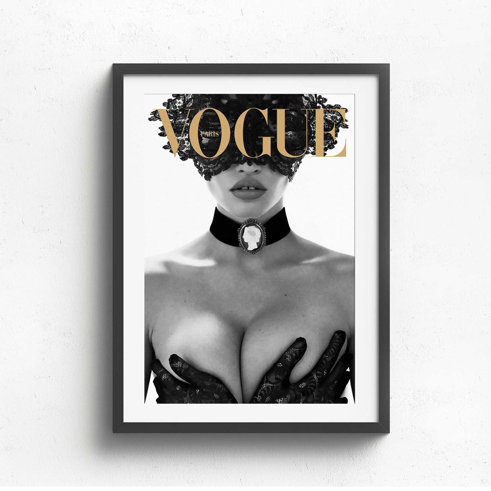 Wall Art Collection – Vogue Vertical Gold