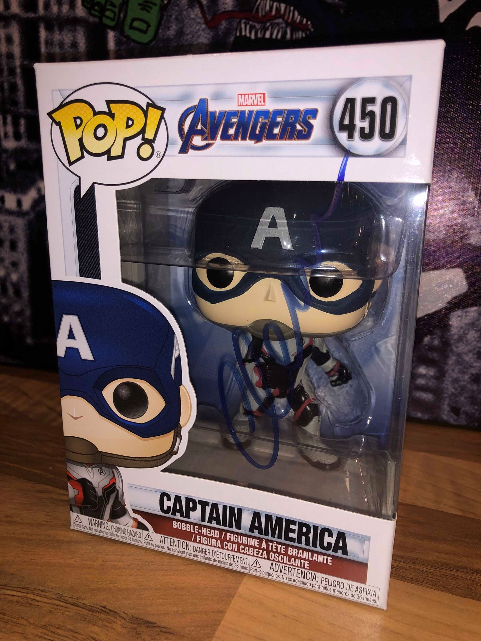 Captain America Avengers Autographed Funko 