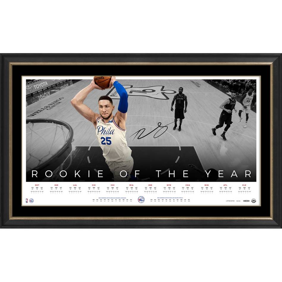 Basketball – Ben Simmons Signed & Framed ‘Rookie Of T...