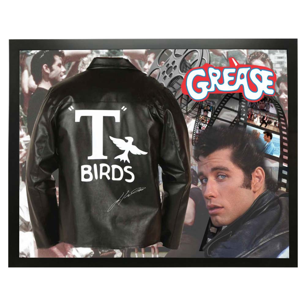 Grease T Birds John Travolta Signed Framed Jacket Taylormade Memorabilia Sports Memorabilia Australia