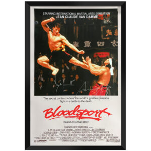 Jean Claude Van Damme & Bolo Yeung - Signed & Framed Bloodsport Movie Poster