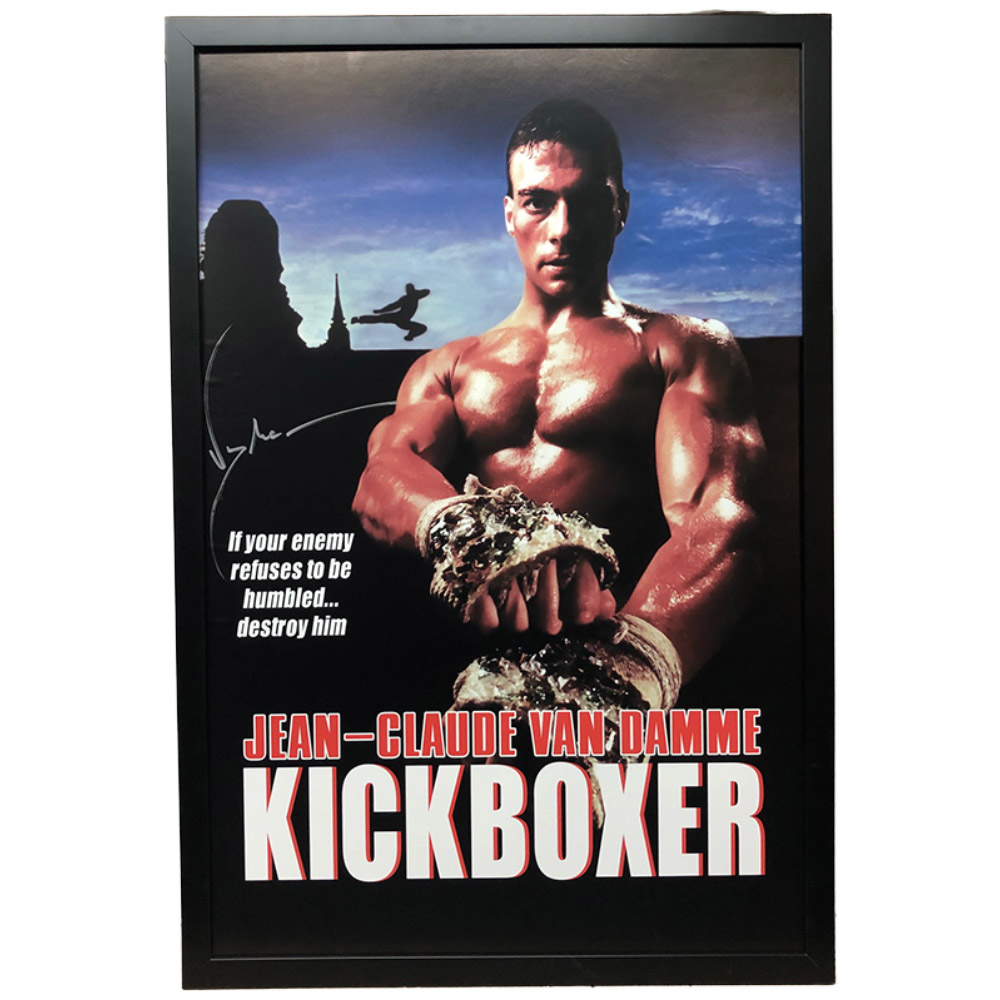 Jean Claude Van Damme – Signed & Framed Kickboxer Movie Pos...