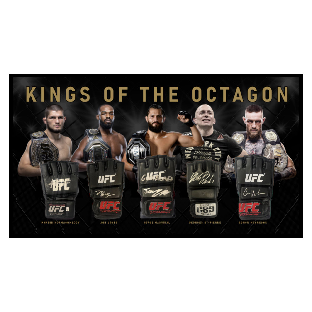 UFC – Kings Of The Octagon Signed & Framed Glove Set –...