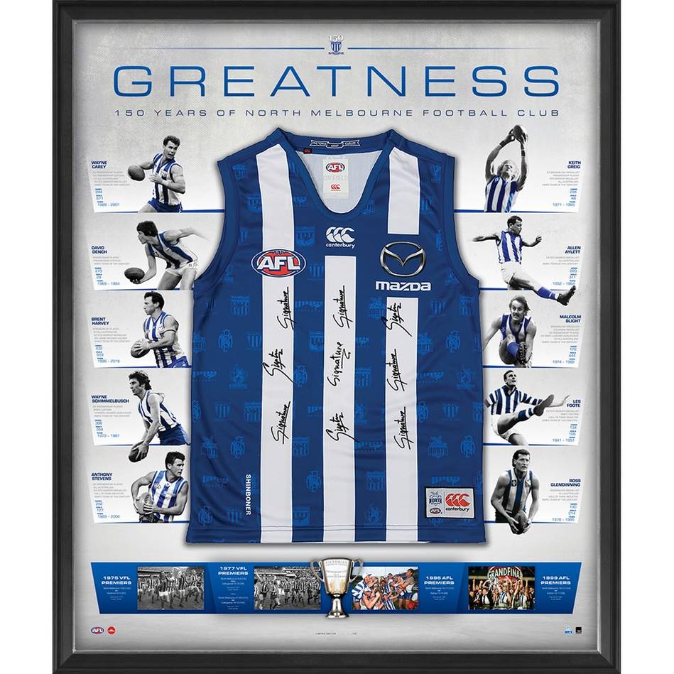 North Melbourne Kangaroos – 150 Year Anniversary Signed & F...