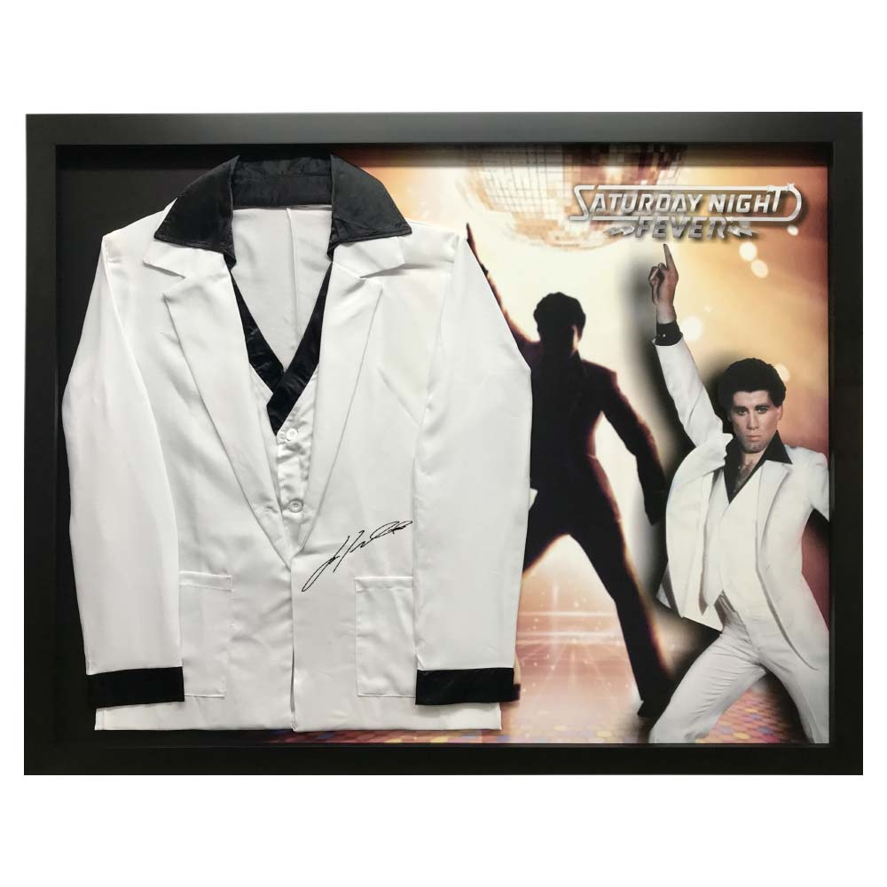 Saturday Night Fever – John Travolta Signed & Framed White ...