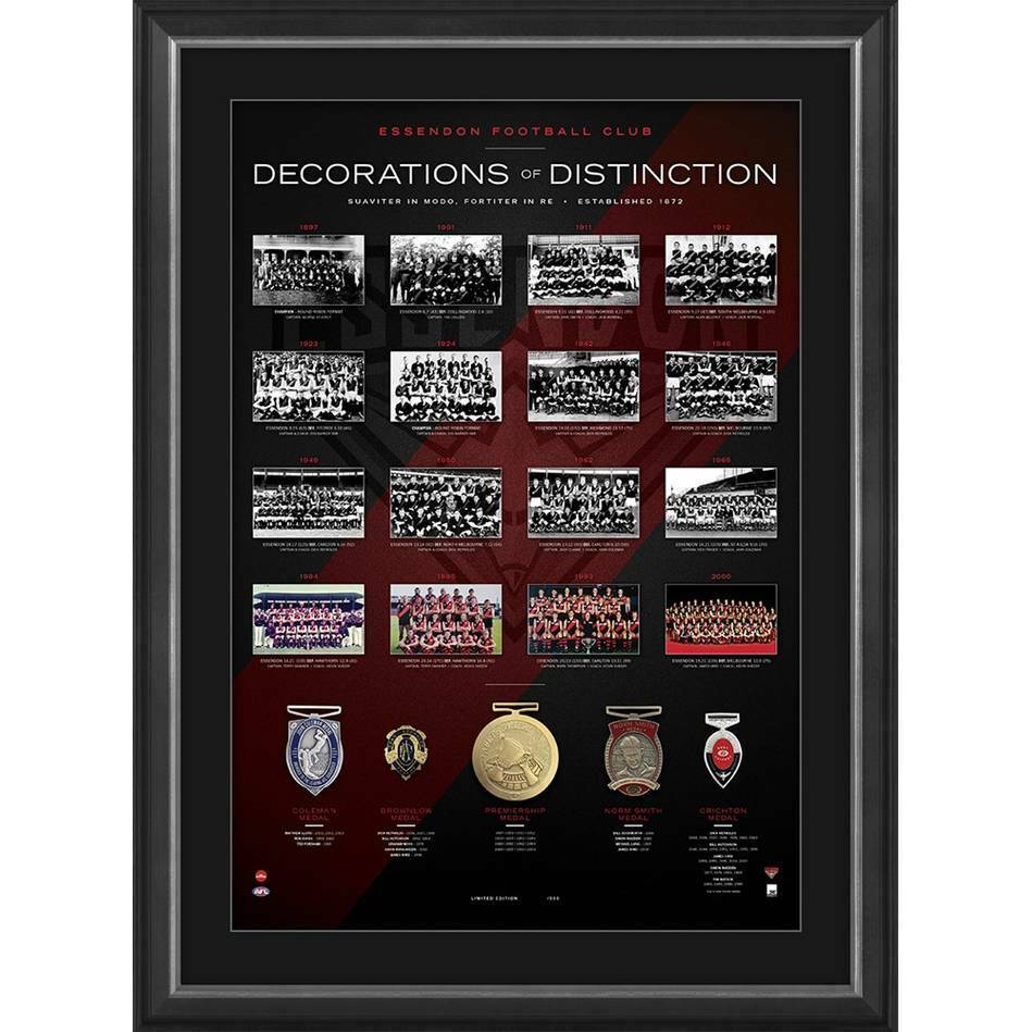 Essendon Bombers – Framed Decorations of Distinction Limited Edi...