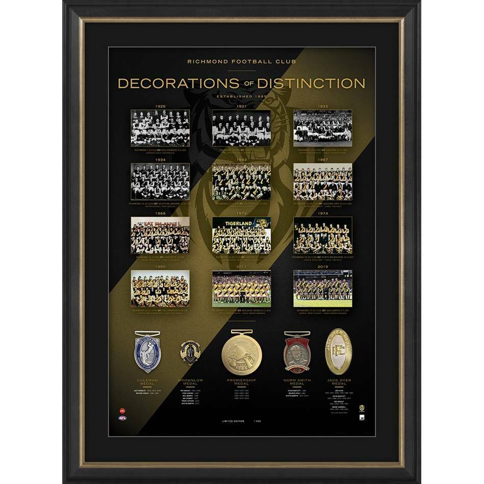 Richmond Tigers – Framed Decorations of Distinction Limited Edit...