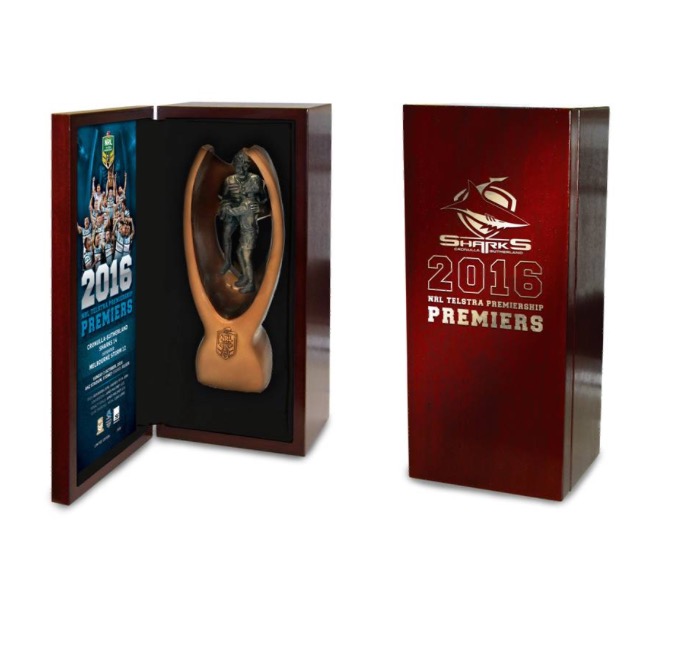 Cronulla Sharks – 2016 NRL Premiership Trophy In Display Box