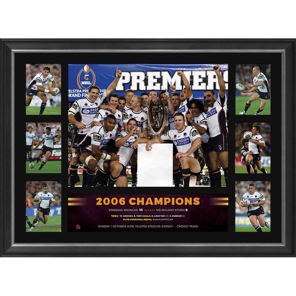 Brisbane Broncos – 2006 NRL Premiers Tribute Frame