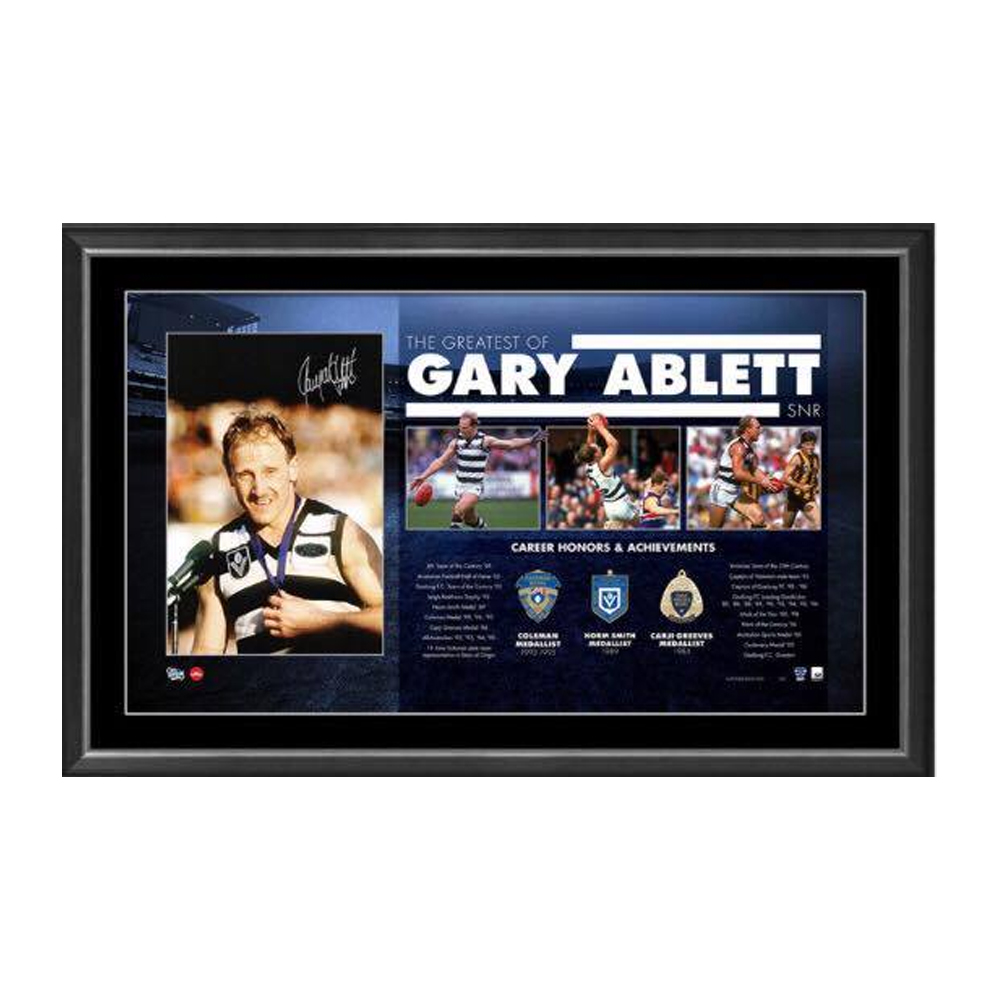 Geelong Cats – Gary Ablett Senior Signed & Framed Limited Ed...