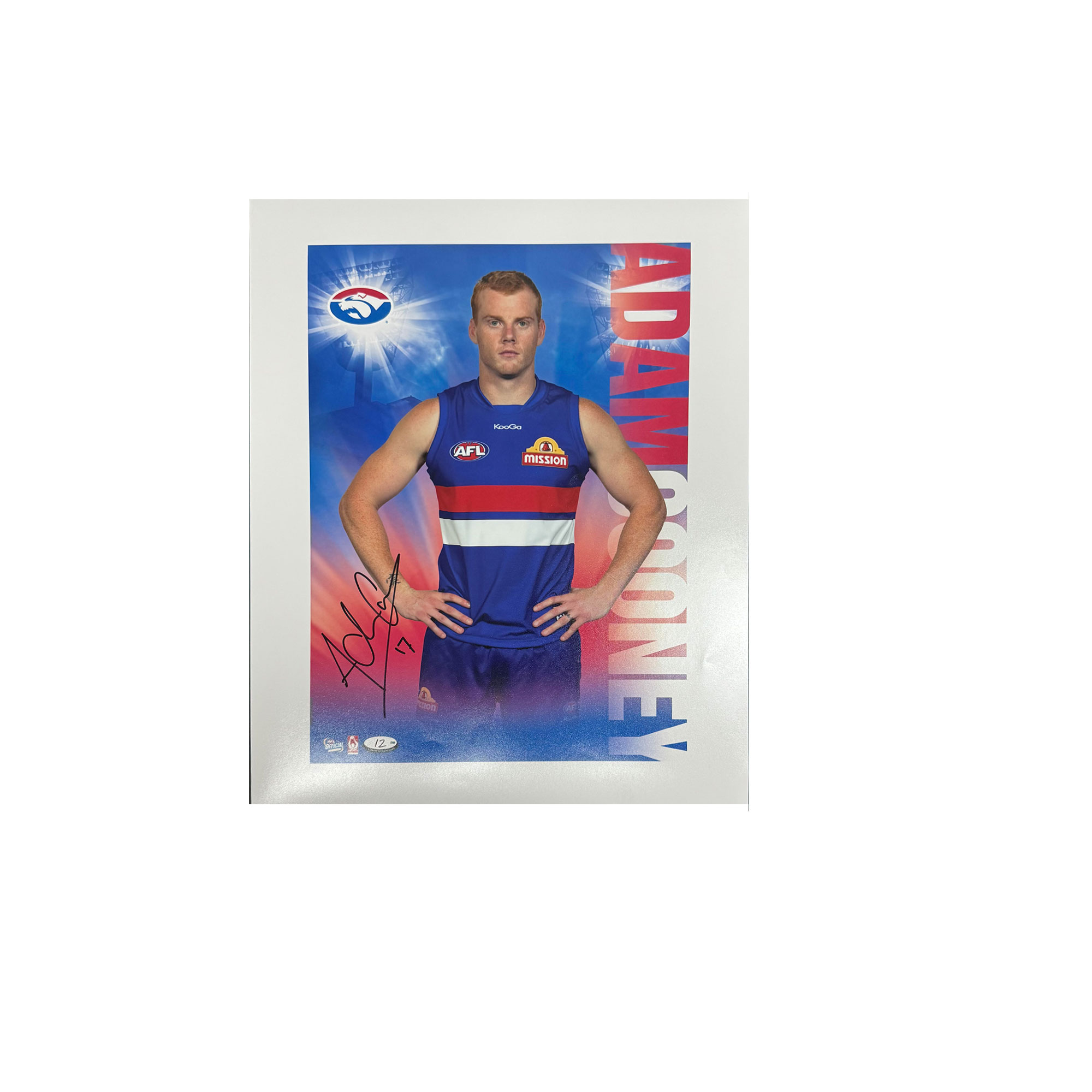 Western Bulldogs – Signed and Framed Hero Shot – Adam Coon...
