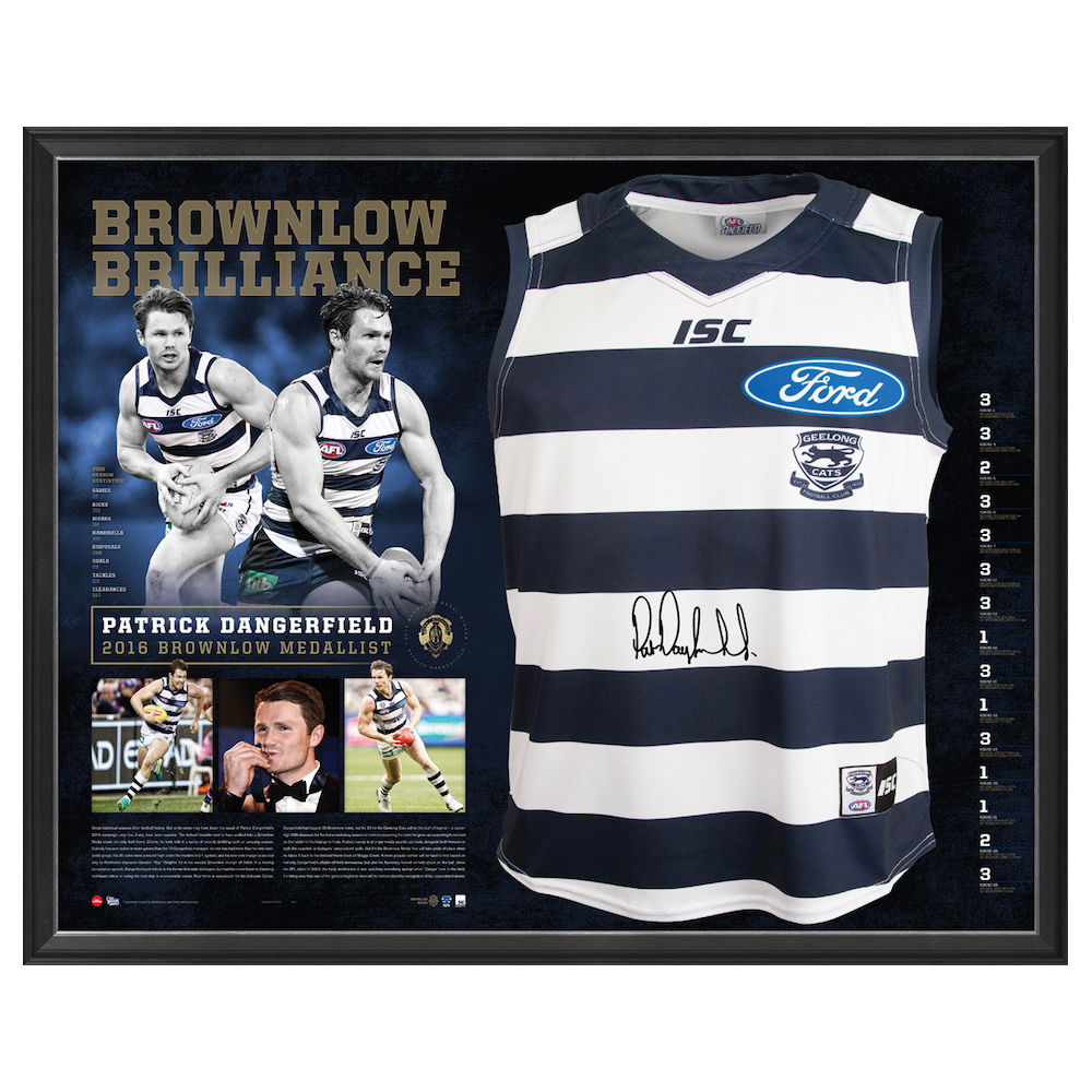 Geelong Cats – Patrick Dangerfield Signed & Framed 2016 Limi...