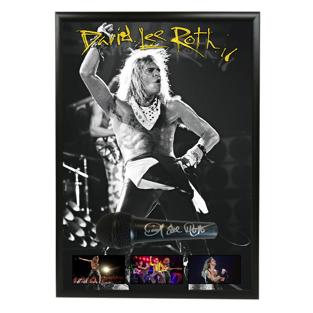 David Lee Roth – Van Halen Signed & Framed Microphone Delux...