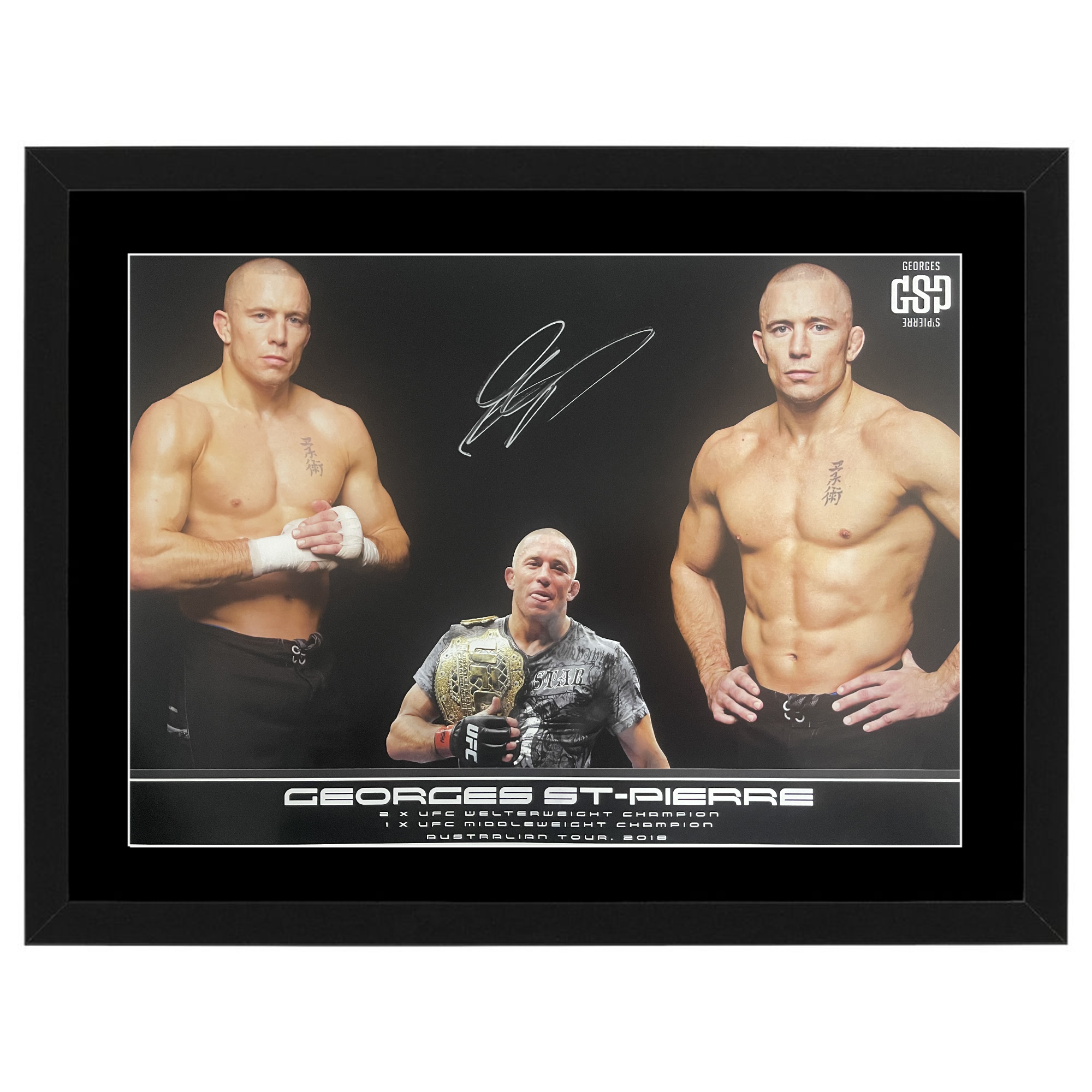 UFC – Georges St-Pierre Hand Signed & Framed A3 Photo 6