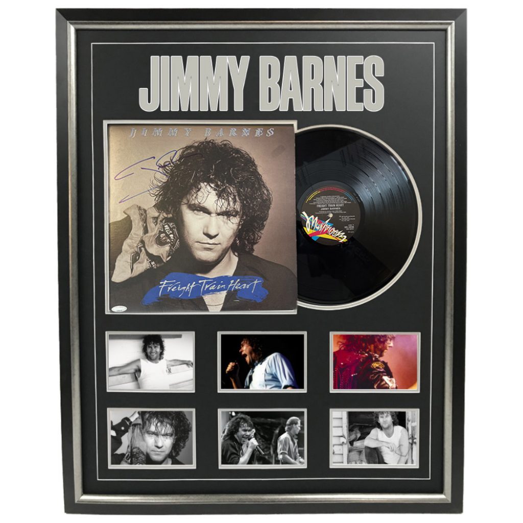 Music Jimmy Barnes Freight Train Heart Signed And Framed Album Cover 26616 Taylormade 4235
