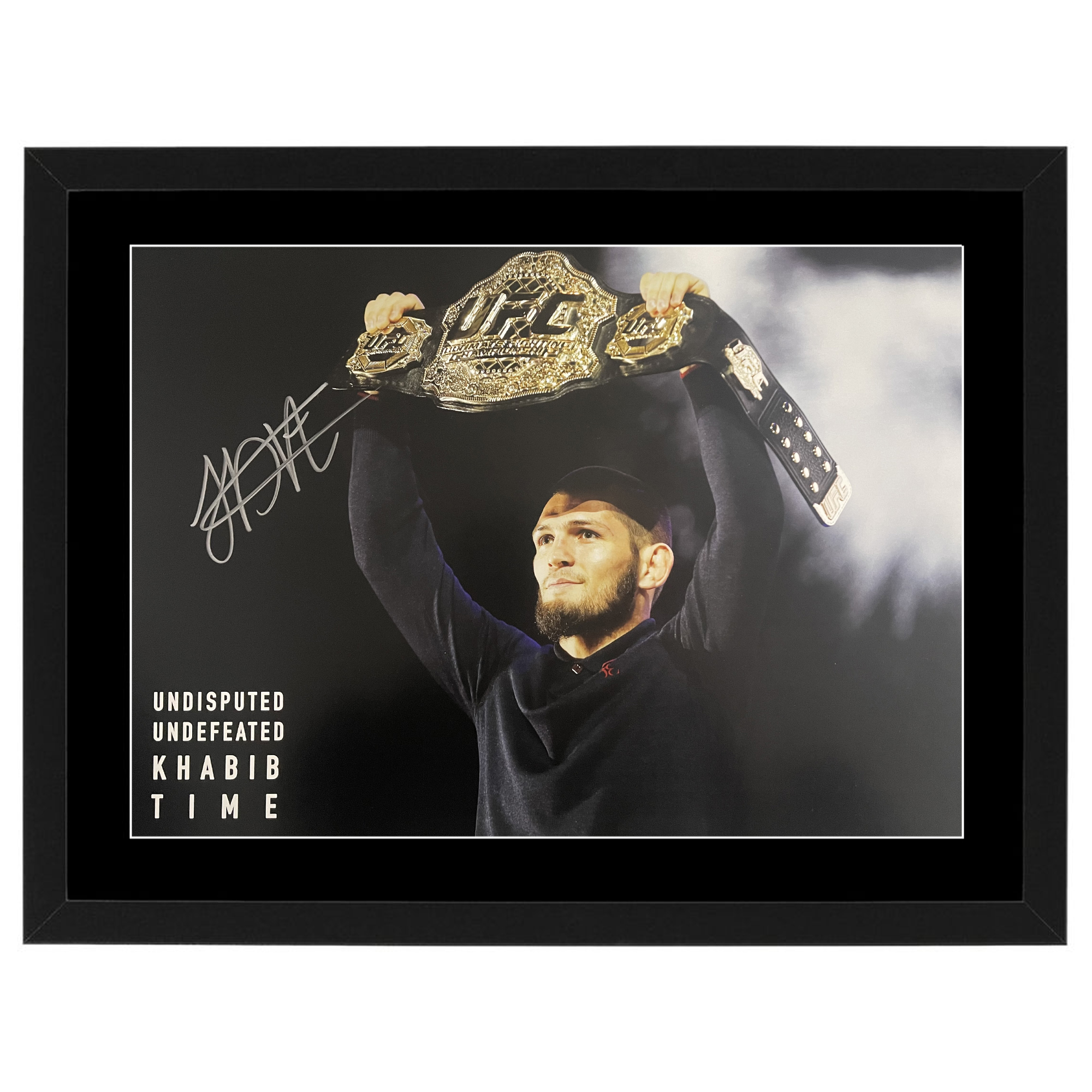 UFC – Khabib Nurmagomedov Hand Signed & Framed A3 Photo 3