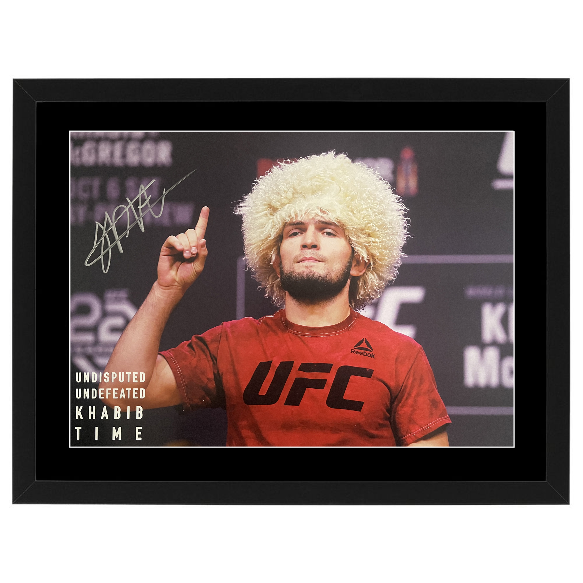 UFC – Khabib Nurmagomedov Hand Signed & Framed A3 Photo 2