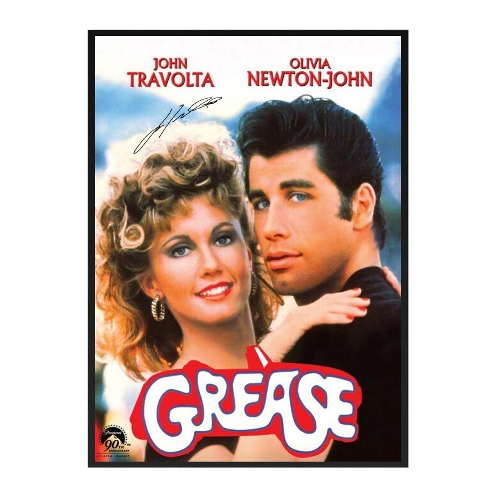 John Travolta – Signed & Framed Grease Movie Poster
