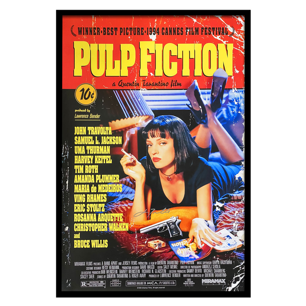 John Travolta – Signed & Framed Pulp Fiction #2 Movie Poste...