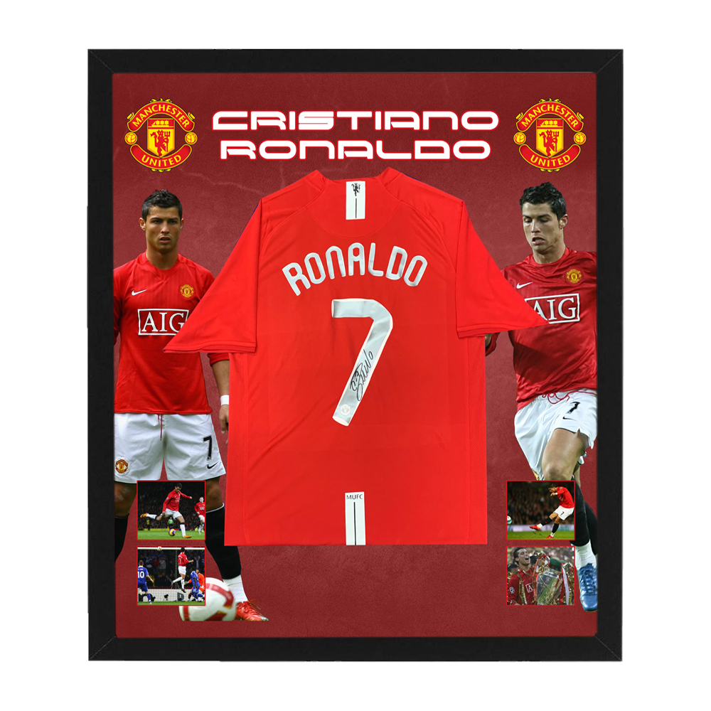 Soccer – Cristiano Ronaldo Signed & Framed Manchester United Jersey
