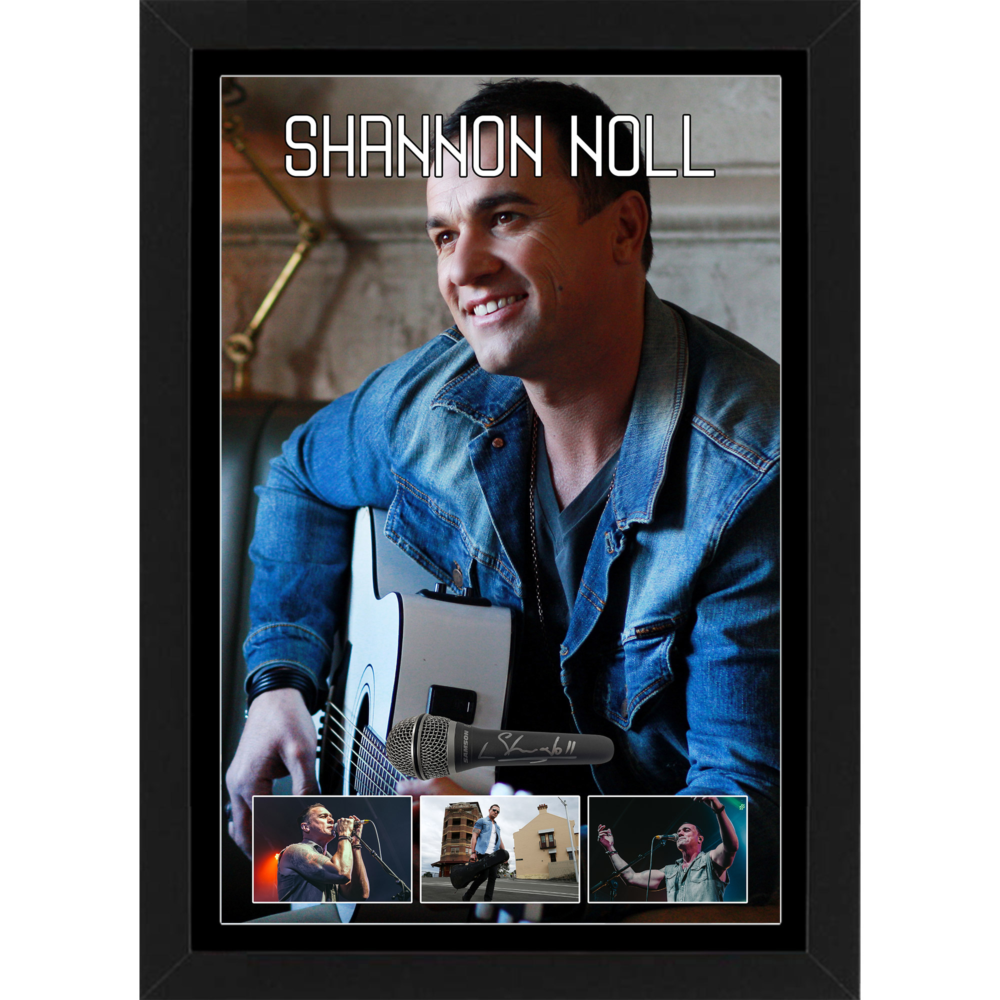 Shannon Noll Signed & Framed Microphone Deluxe Display