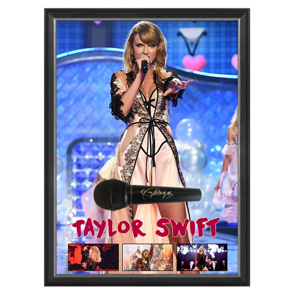 Taylor Swift Signed & Framed Microphone Deluxe Display Taylormade