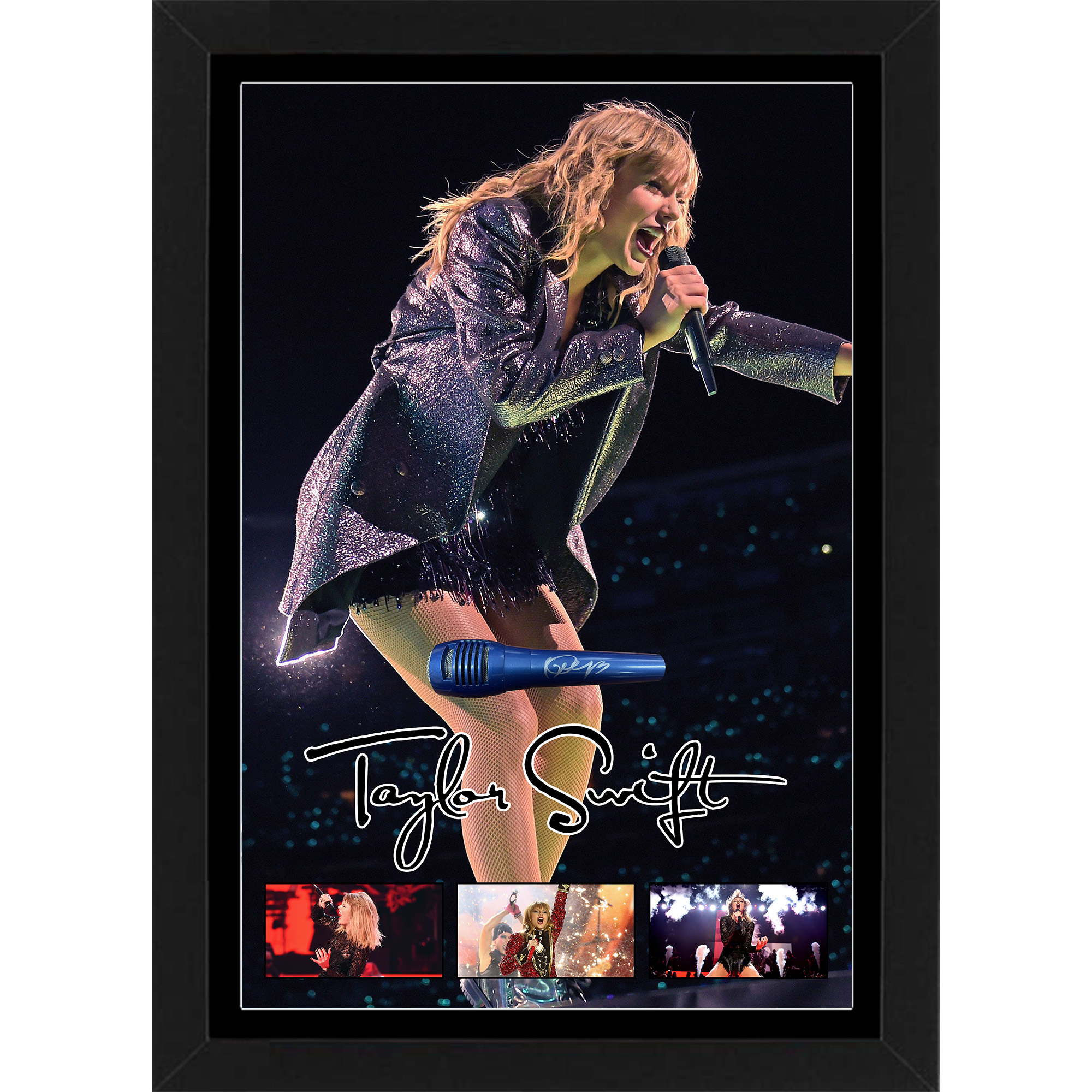 Taylor Swift Signed & Framed Microphone Deluxe Display