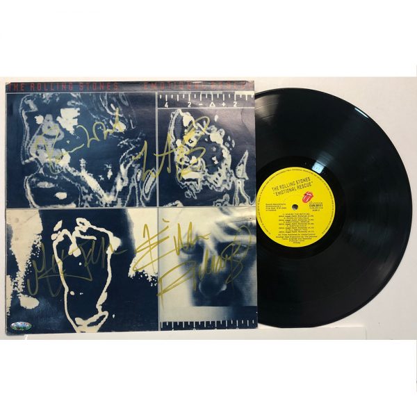 Music - The Rolling Stones - Emotional Rescue Signed & Framed Album ...