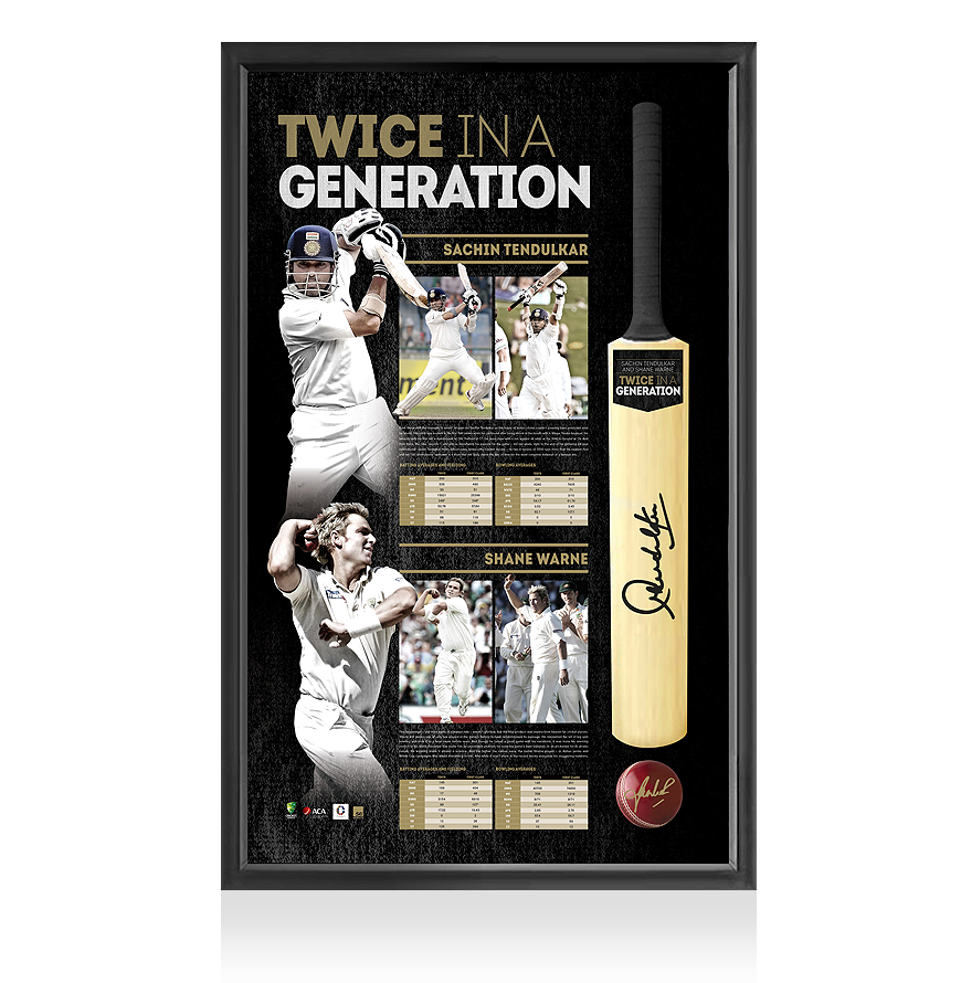 Cricket – Shane Warne & Sachin Tendulkar Signed Framed R...