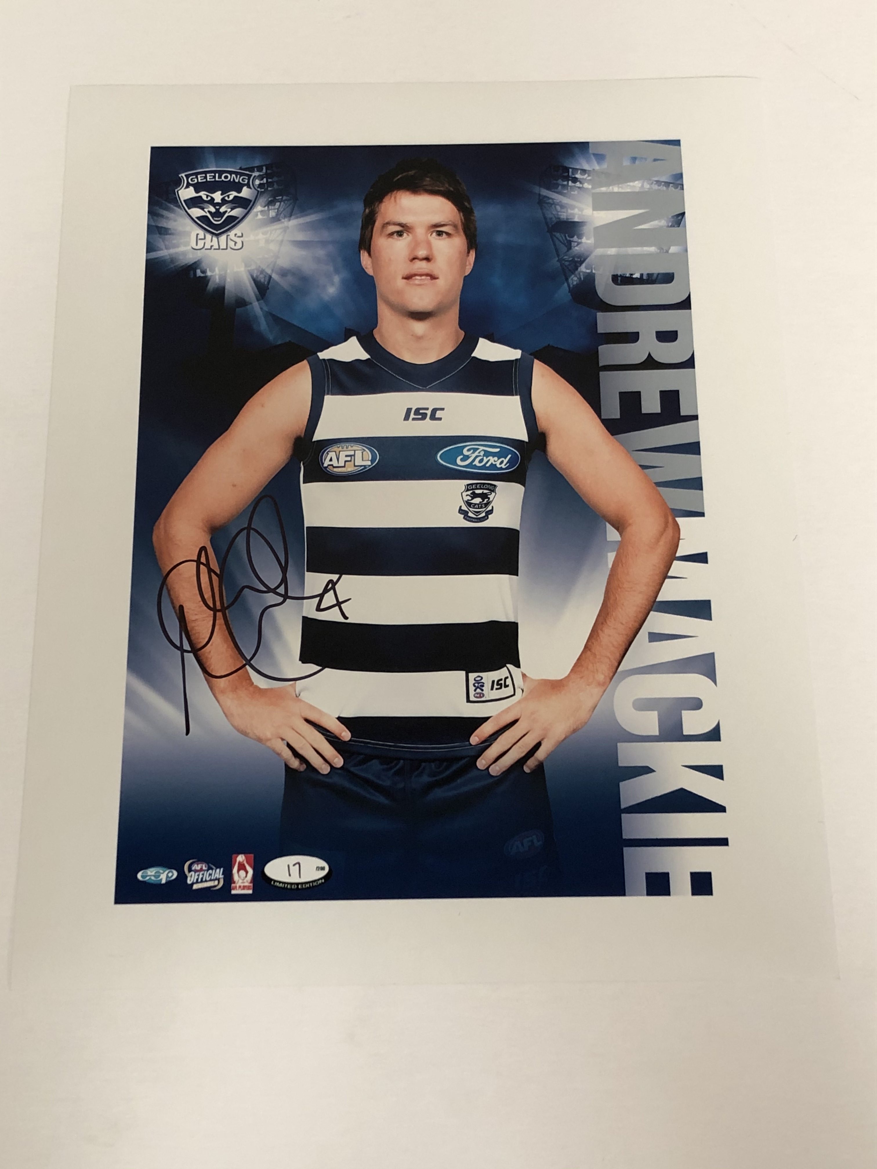 Geelong Cats – Signed and Framed Hero Shot – Andrew Mackie