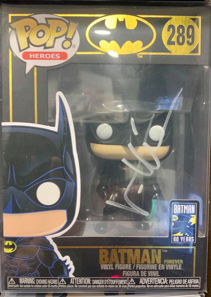 Batman 80 Years Val Kilmer Autographed Funko Pop Vinyl Figure ...