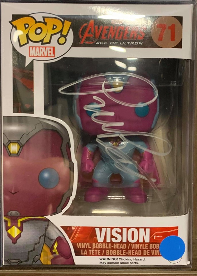 Avengers Age Of Ultron Vision Autographed Funko 