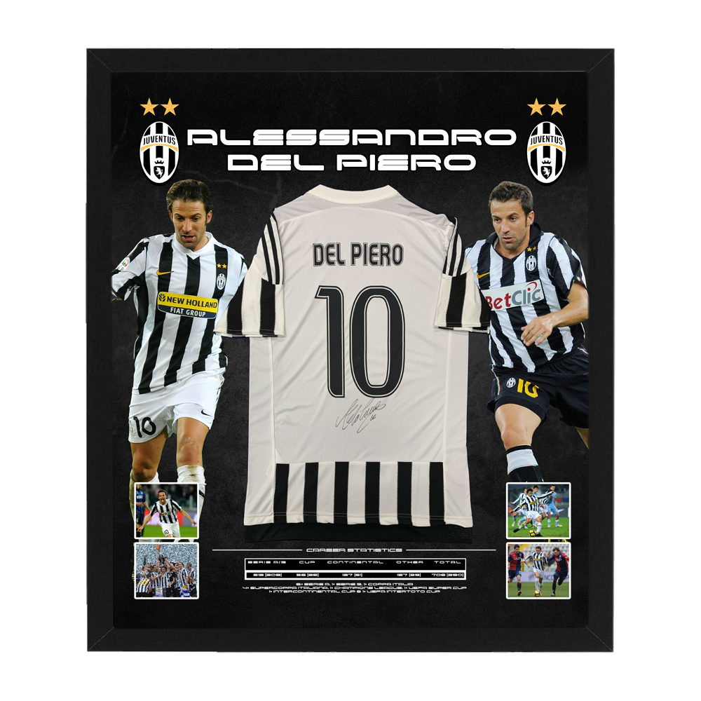 Soccer – Alessandro Del Piero Signed & Framed Juventus FC Jersey