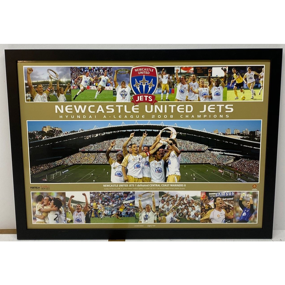 Newcastle Jets – 2008 Hyundai A-League Champions Framed Limited ...