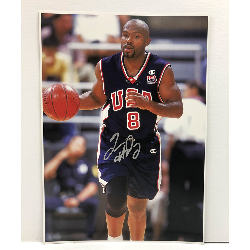 Basketball – Tim Hardaway Sr Hand Signed A3 Photo 1