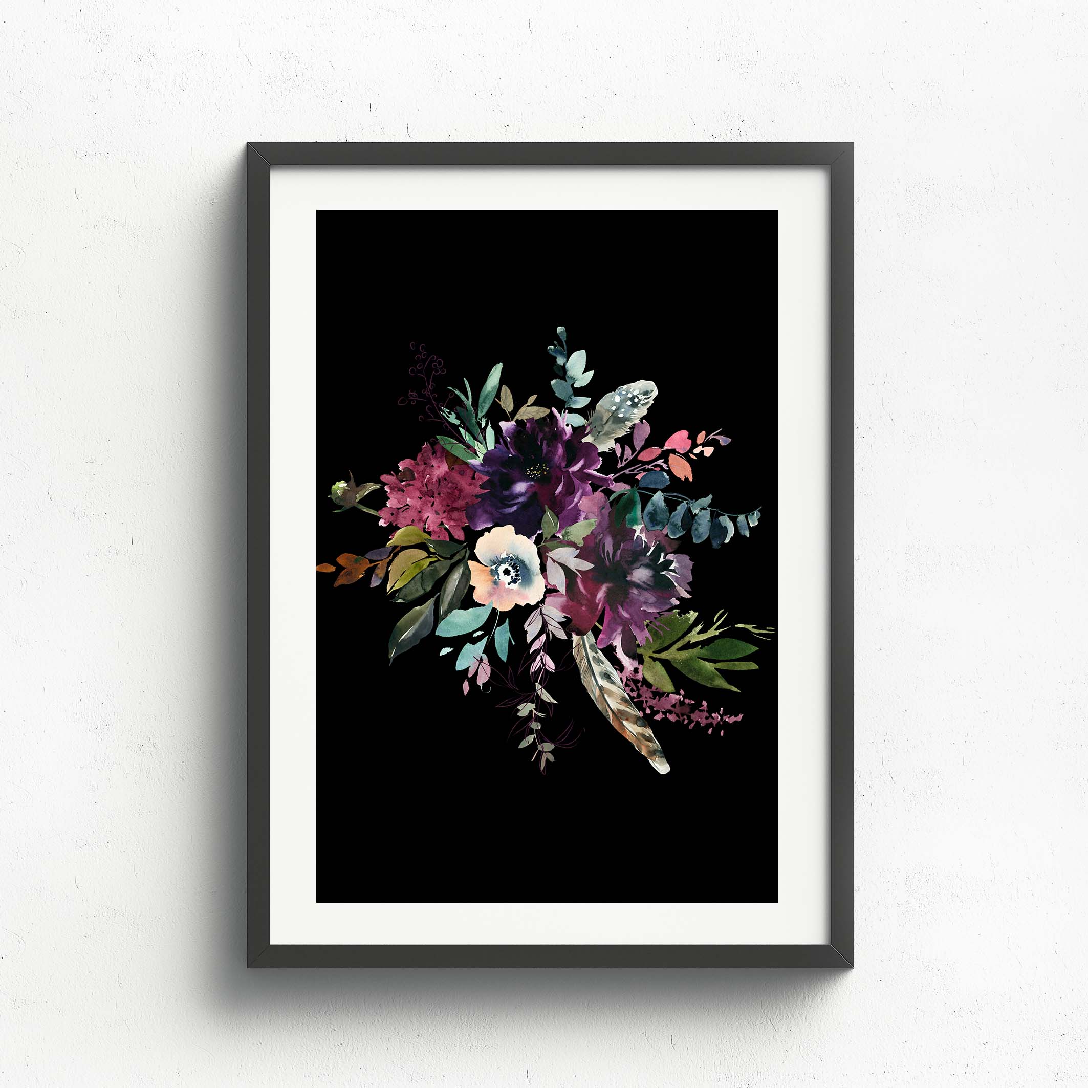 Wall Art Collection – Midnight Bouquet 1